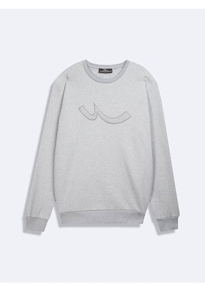 Uzun Kollu Sıgn Baskılı Basıc Gri Sweatshırt fiyatları