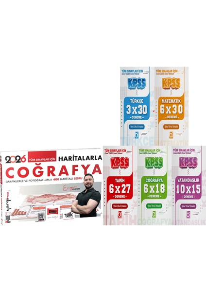 2026 Tüm Sınavlar Için Haritalarla Coğrafya 400 Haritalı Soru + 5 Ders 31 Deneme