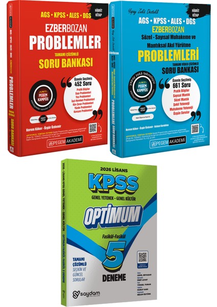 Ezberbozan Problemler Çözümlü Soru - Muhakeme Problemleri Soru - Lisans Optimum 5 Deneme