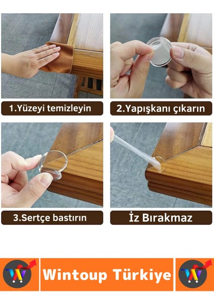 Pratik Çocuk Bebek Güvenlik Masa Komodin Mobilya Çarpma Önleyen Silikon Köşe Kenar Koruyucu 12 Adet modelleri