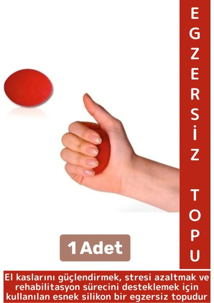 Ergonomik Stres Egzersiz Rehabilitasyon Fizyoterapi Esnek Silikon El Bilek Parmak Güçlendirme Topu
