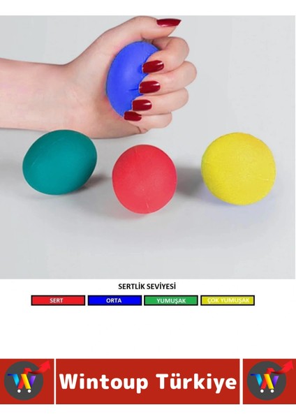 Ergonomik Stres Egzersiz Rehabilitasyon Fizyoterapi Esnek Silikon El Bilek Parmak Güçlendirme Topu modelleri