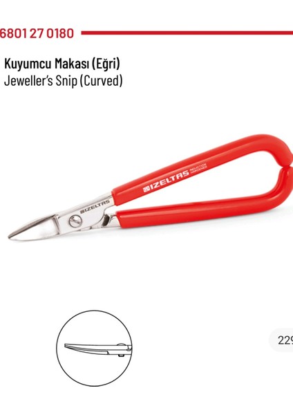 Kuyumcu Makası (Eğri) 180MM