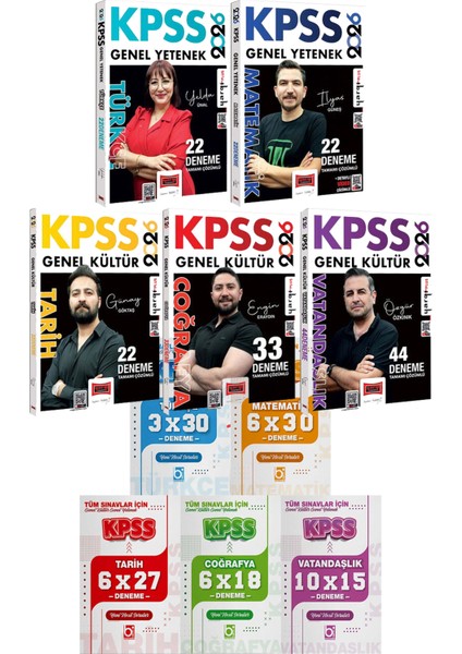 2026 Kpss Türkçe Matematik Tarih Coğrafya Vatandaşlık 143 Deneme - 5 Ders 31 Deneme