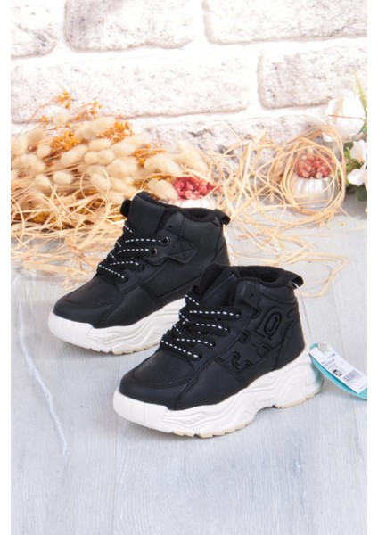 946.F25K.449 Milas Siyah Rahat Hafif Çocuk Bot modelleri