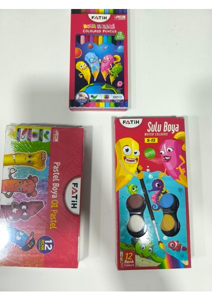 Boya Seti ; Kuru Boya Sulu Boya Pastel Boya