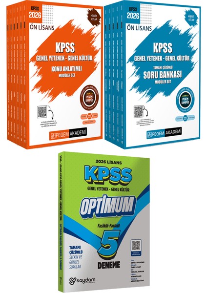 2026 Kpss Ön Lisans Modüler Konu Soru - Lisans Optimum 5 Deneme