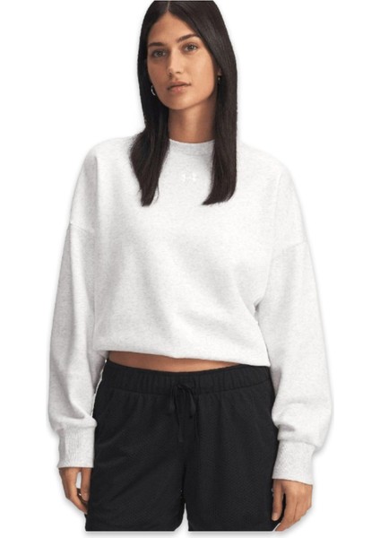 1386463 Ua Rival Fleece Os Crew Açık Gri Kadın Sweatshirt