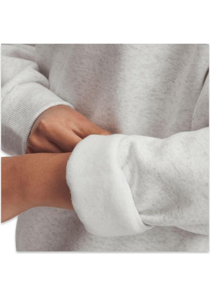1386463 Ua Rival Fleece Os Crew Açık Gri Kadın Sweatshirt modelleri