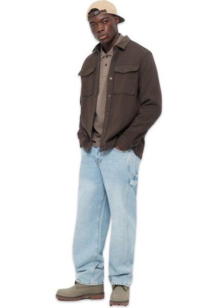 TB0A44TN Corduroy Collar Utility Over Gömlek Kahverengi Erkek Gömlek fiyatları