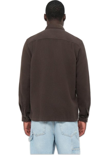 TB0A44TN Corduroy Collar Utility Over Gömlek Kahverengi Erkek Gömlek modelleri