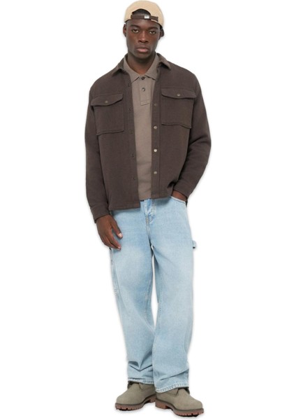 TB0A44TN Corduroy Collar Utility Over Gömlek Kahverengi Erkek Gömlek fırsatları
