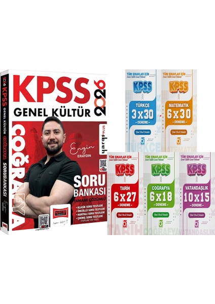 2026 Kpss Coğrafya Soru Bankası Tamamı Çözümlü Engin Eraydın + 5 Ders 31 Deneme