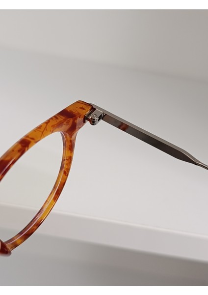 Retro Yuvarlak Şeffaf Camlı Gözlük Leopar Desenli fiyatları