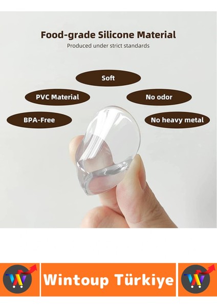 Pratik Çocuk Bebek Güvenlik Masa Komodin Mobilya Çarpma Önleyen Silikon Köşe Kenar Koruyucu 16 Adet indirimleri