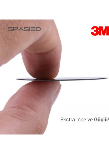 2 Adet Metal Plaka Seti | Telefon Araç Içi Mıknatıslı Tutucu Için Yuvarlak & Dikdörtgen Yedek Metal Levha | 3m Bantlı Güçlü Yapışkan modelleri