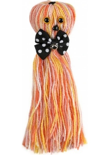 Ahtapot Şekilli Zilli ve Ipli Rengarenk Püsküllü Sevimli Kedi oyuncağı (4887)