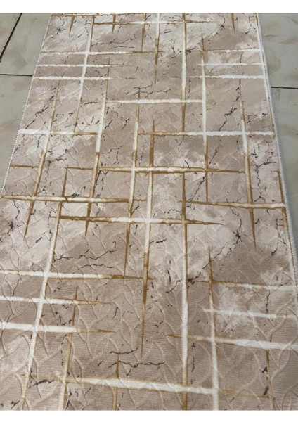 Kaymaz Tabanlı Kahverengi Kesme Halı Yolluk, Şık ve Güvenli Zemin Dekoru modelleri