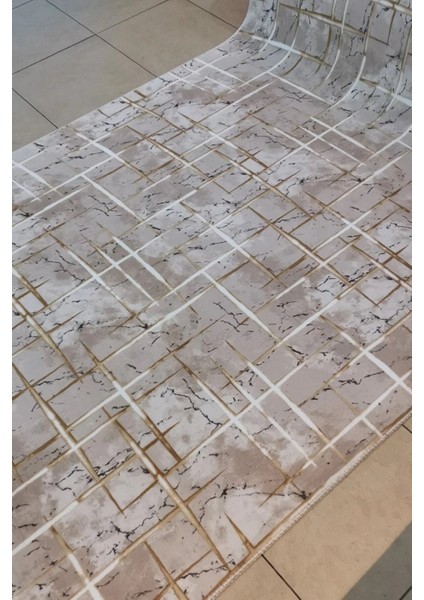 Kaymaz Tabanlı Kahverengi Kesme Halı Yolluk, Şık ve Güvenli Zemin Dekoru indirimleri