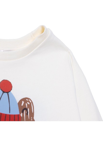 Erkek Bebek Hello Cute Bear Uzun Kol Tshirt Iki Iplik Bisiklet Yaka Uzun Kol modelleri