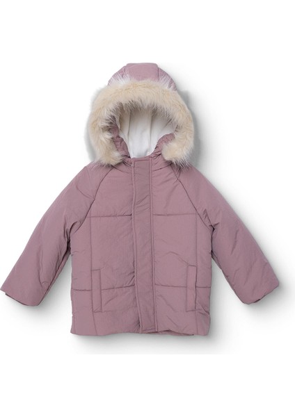 Kız Bebek Mont Polyester Uzun Kol