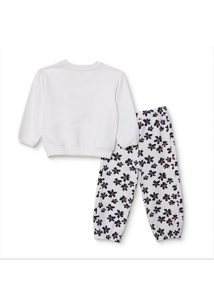 Kız Bebek Leopar Eşofman Takımı Üç Iplik Çıtçıtlı Yaka Uzun Kol Lastikli Paça fiyatları