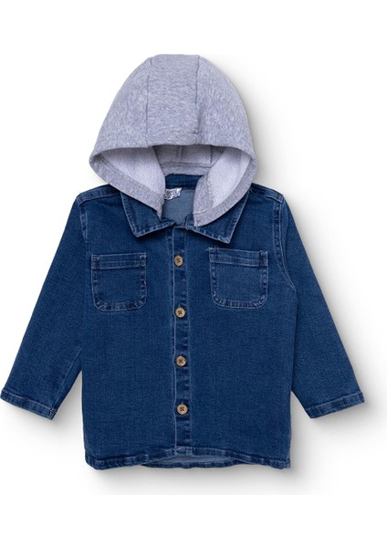 Erkek Bebek Circus Gömlek Denim Uzun Kol