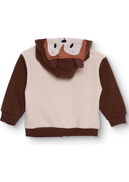 Erkek Bebek Woodland 1 Kapüşonlu Hırka Üç Iplik Kapüşonlu Yaka Uzun Kol fiyatları