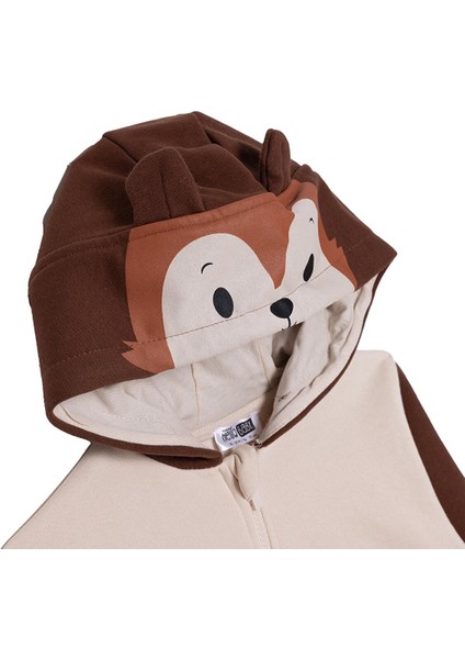 Erkek Bebek Woodland 1 Kapüşonlu Hırka Üç Iplik Kapüşonlu Yaka Uzun Kol modelleri