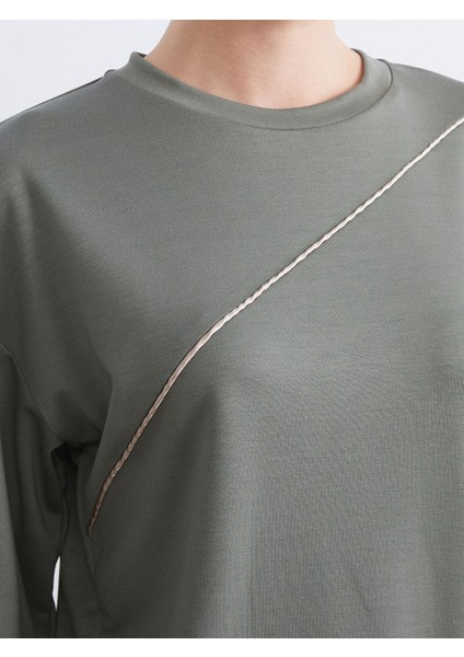 Yeni Sezon Bisiklet Yaka Kadın Sweatshirt modelleri