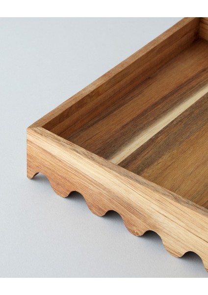 Akasya Dekoratif Tepsi 20X20X4 cm Koyu Kahverengi modelleri