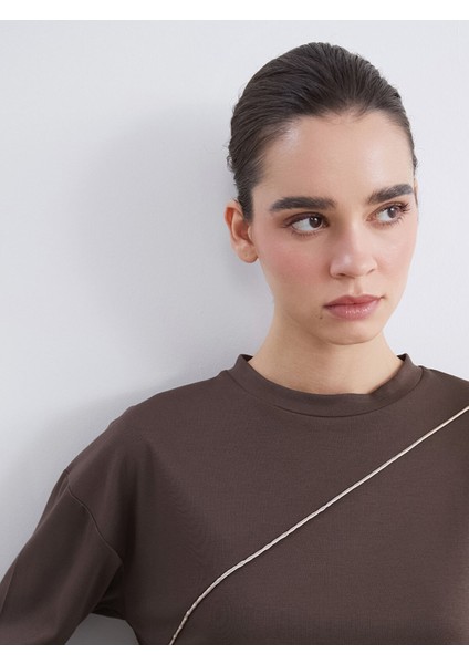 Yeni Sezon Bisiklet Yaka Kadın Sweatshirt modelleri