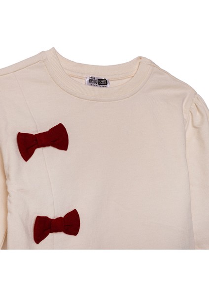 Kız Bebek Chic Bluz - Tayt Iki Iplik Bisiklet Yaka Uzun Kol Reçme Paça modelleri