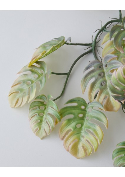 Monstera Leaf Tek Dal Yapay Çiçek 110 cm Yeşil-Mor fiyatları