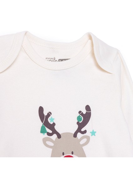 Erkek Bebek New Year 2li Uzun Kol Body Zarf Yaka Uzun Kol Ribana Paça modelleri