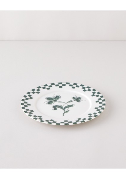 Gardenia Porselen Servis Tabağı 25 cm Yeşil