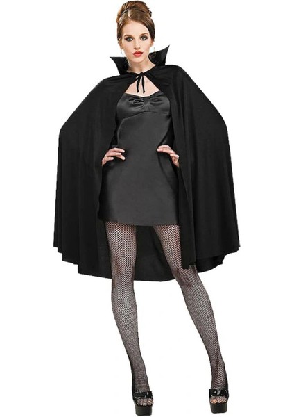 Siyah Renk Yakalı Halloween Pelerini 90 cm fiyatları