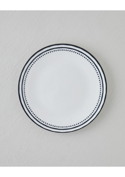 Monarch Porselen Servis Tabağı 25 cm Siyah - Beyaz fiyatları