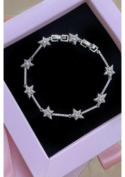 Xuping Özel Seri Taşlı Yıldız Model Künye Bileklik