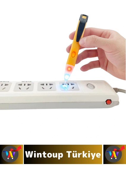 Kompakt Güvenlik Elektrik Kontrol LED Işıklı Hat Tespit Edici Temassız Kablo Priz Voltaj Test Cihazı fiyatları