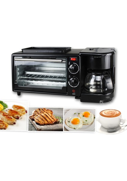 Çok Fonksiyonlu Ekmek Kızartma Makinesi Ev Küçük Kahve Omlet Ekmek Elektrikli Fırın Üç Bir Kahvaltı Bar | Tost (Yurt Dışından) fırsatları