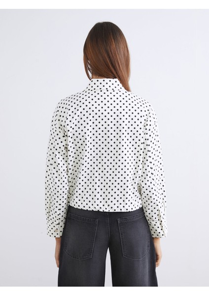 Yeni Sezon Gömlek Yaka Puantiyeli Oversize Kadın Ceket fırsatları