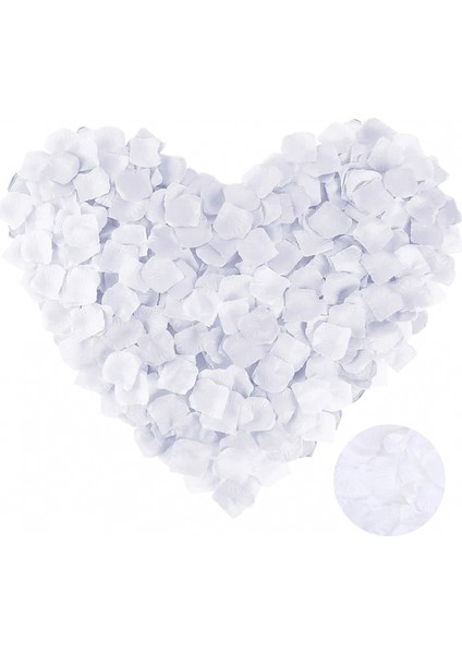 Beyaz Renk Gül Yaprağı - 1 Paket 100 Adet