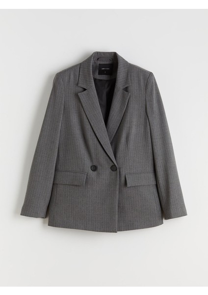 Yeni Sezon Çizgili Kadın Blazer Ceket