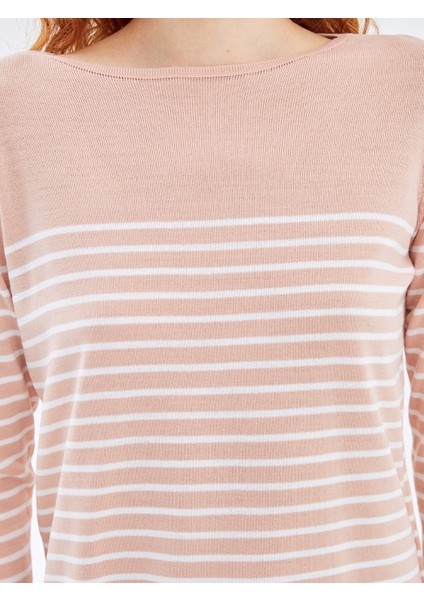 Yeni Sezon Bisiklet Yaka Çizgili Kadın Triko Kazak modelleri