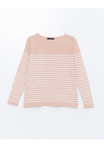 Yeni Sezon Bisiklet Yaka Çizgili Kadın Triko Kazak indirimleri