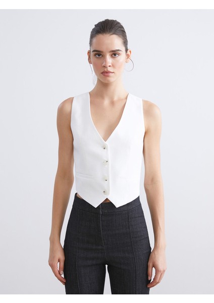 Yeni Sezon Sırt Detaylı Kadın Klasik Yelek modelleri