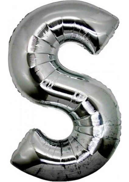 Gümüş Rengi Folyo Harf Balon 1 Metre