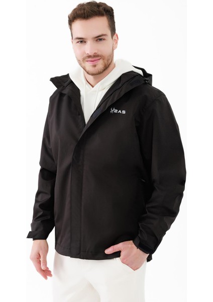 Tipas Iıı Erkek Yağmurluk Mont Siyah
