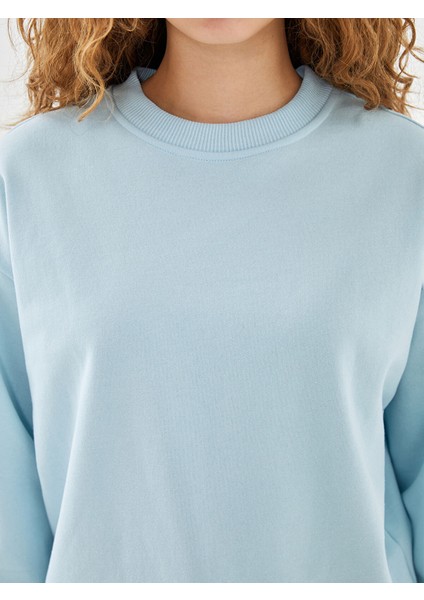 Yeni Sezon Bisiklet Yaka Kadın Sweatshirt modelleri